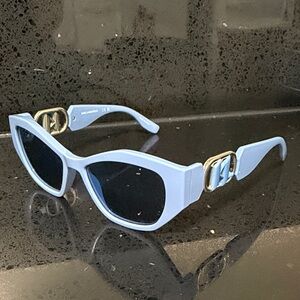 NEW 2026 Karl Lagerfeld Azure Blue Sunglasses w/ silver Details KL6086Sb